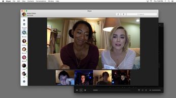 Andrew Lees, Betty Gabriel, Connor Del Rio, Rebecca Rittenhouse, Colin Woodell, and Savira Windyani in Unfriended: Dark 