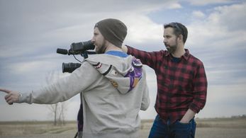 Kevin Eastwood (right) directing on the set of Humboldt: The New Season
