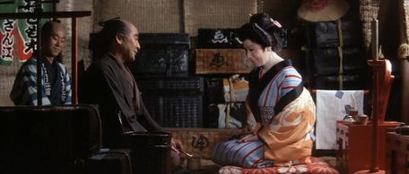 Yukiji Asaoka and Kôichi Mizuhara in Zatoichi Challenged (1967)