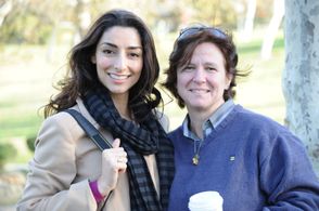 Nicole Conn, Director/Writer, on set with Necar Zadegan, Elena Undone (2010)