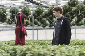 Robbie Kay and Kiki Sukezane in Heroes Reborn (2015)