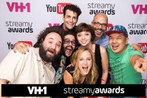Kevin, along with FRANKENSTEIN, M.D. co-stars Anna Lore, Steve Zaragoza, Sara Fletcher and Evan Strand, celebrate their 
