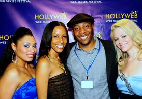 Daffany McGarry Clark, Marcie B Scott, Choice Skinner and Vanessa Henderson at the 2012 Hollyweb Festival.