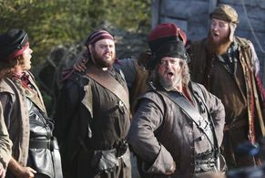 Hugh Bonneville, Daniel Hoffmann-Gill, Martin Collins, and Adam Loxley in Galavant (2015)