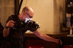 At work during filming of 