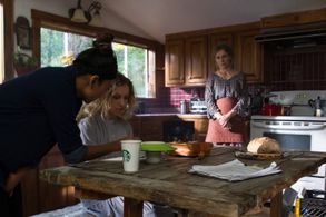 With actress Cassandra Lyback and Anette Lyback