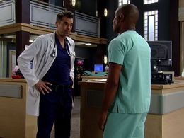 Jason Thompson and Marc Anthony Samuel in General Hospital (1963)