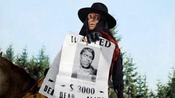 Klaus Kinski and Claudio Camaso in The Great Silence (1968)