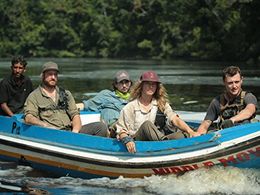 Sam Brown, Parker Schnabel, Rick Ness, and Karla Ann Charlton in Gold Rush: Parker's Trail (2017)