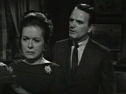Joan Bennett and Dennis Patrick in Dark Shadows (1966)