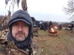 Shooting sword stuff in Scotland in January. Not warm.