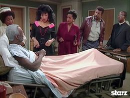 Cleavon Little, Marla Gibbs, Cal Gibson, Jackée Harry, Gwendolyn Shepherd, and Hal Williams in 227 (1985)
