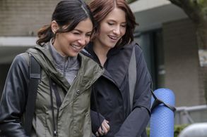 Chyler Leigh and Floriana Lima in Supergirl (2015)