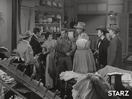 Sue Randall, John Anderson, Ray Boyle, Douglas Fowley, Hugh O'Brian, Sherwood Price, and Morgan Woodward in The Life and