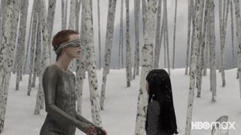 Amanda Collin and Ivy Wong in Raised by Wolves (2020)