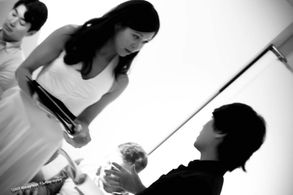 Jennifer Betit Yen and Eugene Oh in a reading of screenwriter Isaac Ho's THE CHINESE DELIVERMAN. Hosted by NYU, the Asia