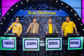 Hero Angeles, Errol Abalayan, Joseph Bitangcol, and Raphael Martinez in Family Feud Philippines (2022)