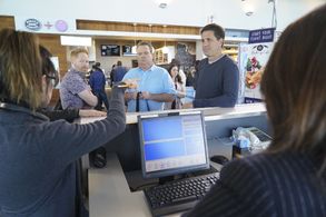 Jesse Tyler Ferguson, Steven Levitan, and Eric Stonestreet in Modern Family (2009)
