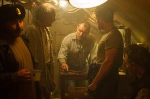 Jude Law, Ben Mendelsohn, David Threlfall, Sergey Veksler, and Branwell Donaghey in Black Sea (2014)
