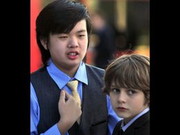 Ty Simpkins and Michael Zhang in Space Warriors (2013)