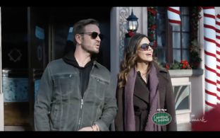 John Brotherton and Veronica Long in Lights, Camera, Christmas! (2022)