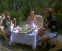 Olgierd Lukaszewicz, Bozena Stryjkówna, and Jerzy Stuhr in Sexmission (1984)