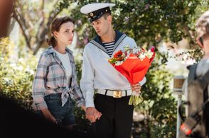 Rinal Mukhametov and Stasya Miloslavskaya in Russian Yug (2021)