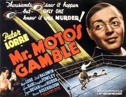 Peter Lorre, Dick Baldwin, and Lynn Bari in Mr. Moto's Gamble (1938)