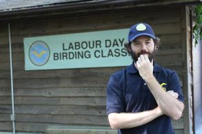 Mike Stasko on the set of The Birder.