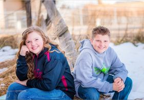 Family picture day...with his big sister