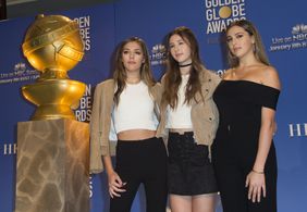 Sophia Rose Stallone, Sistine Rose Stallone, and Scarlet Rose Stallone at an event for 73rd Golden Globe Awards (2016)