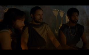 Alfred Enoch, Chris Fisher, and Christiaan Schoombie in Troy: Fall of a City (2018)