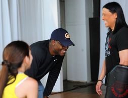 Martin Glover, Garrett Wang, and Kate Scott in Rising Sun (2012)