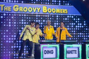 Nanette Inventor, Pat Castillo, Leah Navarro, and Ding Mercado in Family Feud Philippines (2022)