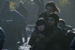 Aasiya Shah, Ivy Wong, Winta McGrath and Felix Jamieson in Raised by Wolves (2020)