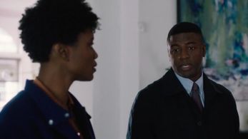 Agent Tiffany Wallace and Detective Washington on the set of FBI