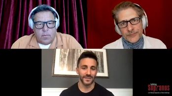 Jason Cerbone, Michael Imperioli, and Steve Schirripa in Talking Sopranos (2020)