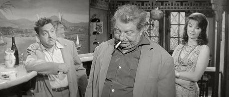 Paul Frankeur, Jean Gabin, and Hella Petri in A Monkey in Winter (1962)