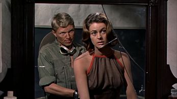 Michèle Girardon and Hardy Krüger in Hatari! (1962)