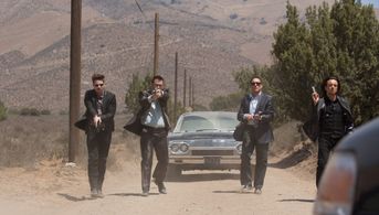Jean-Claude Van Damme, Grant Bowler, Josh Henderson, and Daniele Favilli in Swelter (2014)