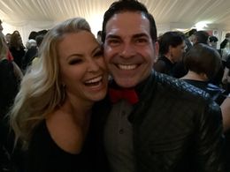 Johnny Ray with singer, 'Anastacia' at the Elstree Studios in England during her bout on 'Strictly Come Dancing' for the