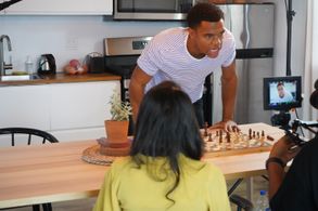 Set still of Grant Hall in Tough Love Los Angeles