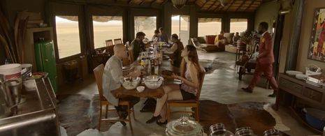 Prasenjit Chatterjee, Jacques Adriaanse, and Alonso Grandío in Kakababur Protyaborton (2022)