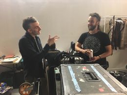 Director Myles Kane on the set of Voyeur