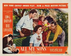 Burt Lancaster, Elisabeth Fraser, Louisa Horton, and Harry Morgan in All My Sons (1948)
