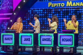 Manilyn Reynes, Mosang, Jake Vargas, and Angel Satsumi in Family Feud Philippines (2022)