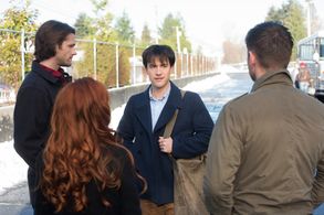 Jensen Ackles, Jared Padalecki, Ruth Connell, and Theo Devaney in Supernatural (2005)