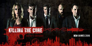 Mem Ferda, Justin Gordon, Simon Phillips, Peter Barrett, and Miranda O'Hare in Killing the Cure