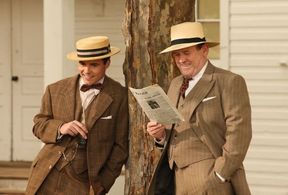 Charles (Nathan West) learns the ropes of big-city reporting from HL Mencken (Colm Meaney) the most influential (and fea