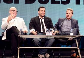 Tim Gibbons, David Krumholtz, and Ricky Mabe at an event for Gigi Does It (2015)